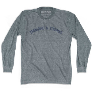 Trinidad & Tobago Vintage Long Sleeve T-shirt - Athletic Grey Trinidad & Tobago Vintage Long Sleeve T-shirt - Athletic Grey