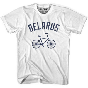 Belarus Vintage Bike T-shirt-White Belarus Vintage Bike T-shirt-White