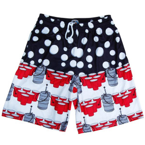 USA Patriotic Beer Pong Lacrosse Shorts Made in USA - Navy USA Patriotic Beer Pong Lacrosse Shorts Made in USA - Navy