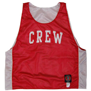 Crew Lacrosse Pinnie Made In USA - Red and White Crew Lacrosse Pinnie Made In USA - Red and White