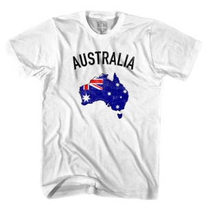 Australia Flag & Country T-shirt - White