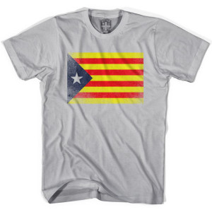 Catalonia Flag T-shirt - Cool Grey