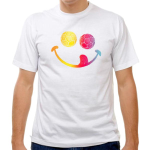 Soccer Ball Smiley Face T-shirt - White