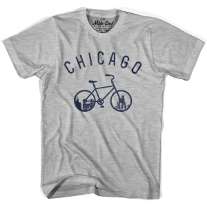 Chicago Bike T-shirt - Heather Grey
