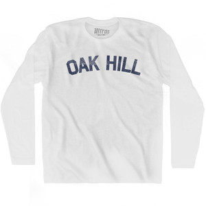 Oak Hill Adult Cotton Long Sleeve T-shirt - White