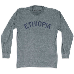 Ethiopia Vintage Long Sleeve T-shirt - Athletic Grey