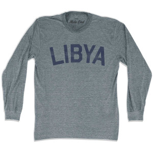 Libya Vintage Long Sleeve T-shirt - Athletic Grey