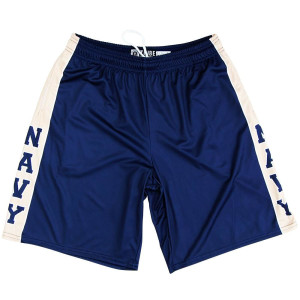 US Navy Blue & Gold Lacrosse Shorts Made in USA - Navy & Gold US Navy Blue & Gold Lacrosse Shorts Made in USA - Navy & Gold