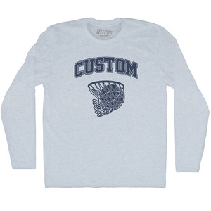 Custom Basketball Old School Ball Net Adult Tri-Blend Long Sleeve T-shirt-Athletic White Custom Basketball Old School Ball Net Adult Tri-Blend Long Sleeve T-shirt-Athletic White