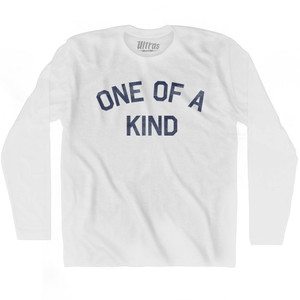 One Of A Kind Adult Cotton Long Sleeve T-shirt - White