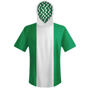 Nigeria Country Flag Sports Hoodie - Green White