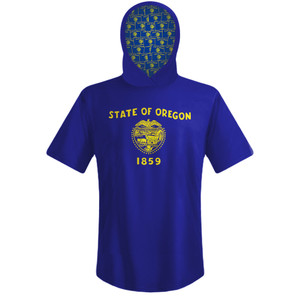 Oregon State Flag Sports Hoodie - Blue