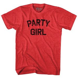 Party Girl Adult Tri-Blend T-shirt - Heather Red