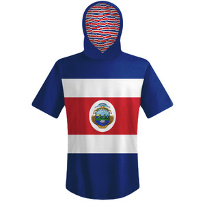 Costa Rica Country Flag Sports Hoodie - Blue Red Costa Rica Country Flag Sports Hoodie - Blue Red