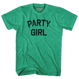 Party Girl Adult Tri-Blend T-shirt - Heather Green