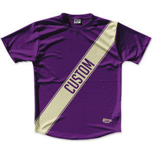 Medium Purple & White Custom Sash Running Shirt Made in USA - Medium Purple & White Medium Purple & White Custom Sash Running Shirt Made in USA - Medium Purple & White