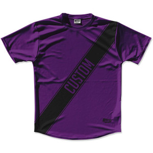 Medium Purple & Vegas Gold Custom Sash Running Shirt Made in USA - Medium Purple & Vegas Gold Medium Purple & Vegas Gold Custom Sash Running Shirt Made in USA - Medium Purple & Vegas Gold