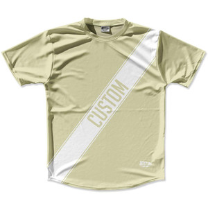 Brown Vegas Gold & White Custom Sash Running Shirt Made in USA - Brown Vegas Gold & White Brown Vegas Gold & White Custom Sash Running Shirt Made in USA - Brown Vegas Gold & White