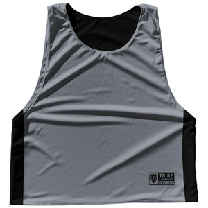 Contrast Color Side Panel Sublimated Lacrosse Pinnies 2 Made In USA - Black and Grey Dark Contrast Color Side Panel Sublimated Lacrosse Pinnies 2 Made In USA - Black and Grey Dark