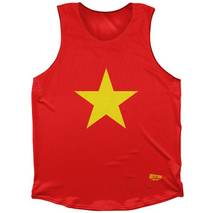 Vietnam Country Flag Athletic Tank Top Made in USA - Red Yellow Vietnam Country Flag Athletic Tank Top Made in USA - Red Yellow