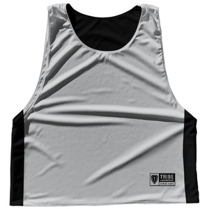 Contrast Color Side Panel Sublimated Lacrosse Pinnies 2 Made In USA - Black and Grey Medium Contrast Color Side Panel Sublimated Lacrosse Pinnies 2 Made In USA - Black and Grey Medium