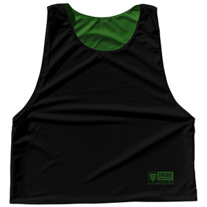 Solid Color Sublimated Lacrosse Pinnies 2 Made In USA - Green Kelly and Black Solid Color Sublimated Lacrosse Pinnies 2 Made In USA - Green Kelly and Black