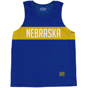 Nebraska Finish Line State Flag Basketball Singlets - Blue Nebraska Finish Line State Flag Basketball Singlets - Blue
