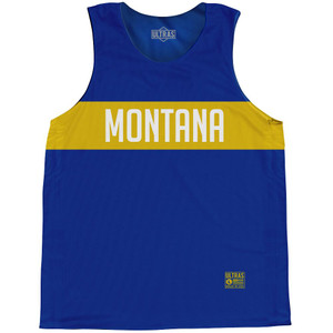Montana Finish Line State Flag Basketball Singlets - Blue Montana Finish Line State Flag Basketball Singlets - Blue