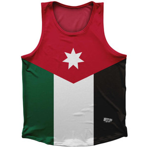 Jordan Country Flag Sport Tank Top Made In USA - Red Green Jordan Country Flag Sport Tank Top Made In USA - Red Green
