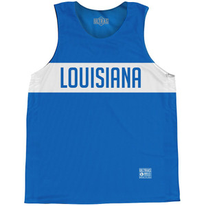 Louisiana Finish Line State Flag Basketball Singlets - Blue Louisiana Finish Line State Flag Basketball Singlets - Blue