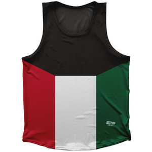 Kuwait Country Flag Sport Tank Top Made In USA - Red Green Kuwait Country Flag Sport Tank Top Made In USA - Red Green