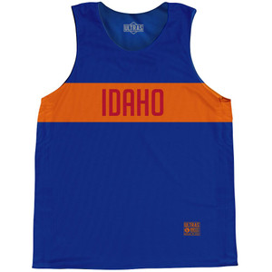 Idaho Finish Line State Flag Basketball Singlets - Blue