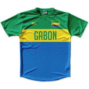 Ultras Gabon Flag Finish Line Running Cross Country Track Shirt Made In USA - Green Blue Ultras Gabon Flag Finish Line Running Cross Country Track Shirt Made In USA - Green Blue