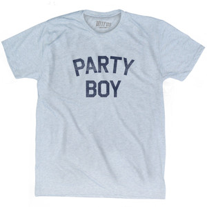 Party Boy Adult Tri-Blend T-shirt - Athletic White