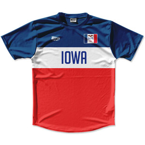 Ultras Iowa Flag Finish Line Running Cross Country Track Shirt Made In USA - Red Navy Ultras Iowa Flag Finish Line Running Cross Country Track Shirt Made In USA - Red Navy