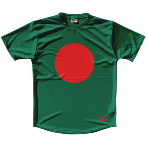 Bangladesh Country Flag Running Shirt Track Cross Country Performance Top Made In USA - Green Bangladesh Country Flag Running Shirt Track Cross Country Performance Top Made In USA - Green