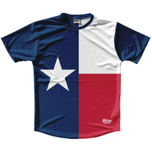 Ultras Texas State Flag Running Cross Country Track Shirt Made In USA - Blue White Red Ultras Texas State Flag Running Cross Country Track Shirt Made In USA - Blue White Red
