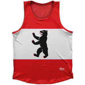 Berlin Flag Sport Tank Top Made In USA - Red Berlin Flag Sport Tank Top Made In USA - Red