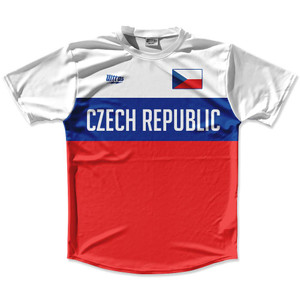 Ultras Czech Republic Flag Finish Line Running Cross Country Track Shirt Made In USA - White Red Ultras Czech Republic Flag Finish Line Running Cross Country Track Shirt Made In USA - White Red