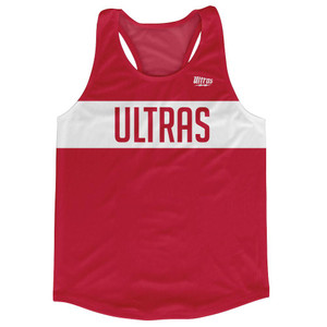Ultras Dark Red And White Finish Line Running Tank Top Racerback Track and Cross Country Singlet Jersey Made In USA - Dark Red And White Ultras Dark Red And White Finish Line Running Tank Top Racerback Track and Cross Country Singlet Jersey Made In USA - Dark Red And White