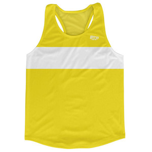 Ultras Yellow And White Blank Finish Line Running Tank Top Racerback Track and Cross Country Singlet Jersey Made In USA - Yellow And White Ultras Yellow And White Blank Finish Line Running Tank Top Racerback Track and Cross Country Singlet Jersey Made In USA - Yellow And White