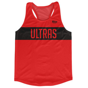 Ultras Red And Black Finish Line Running Tank Top Racerback Track and Cross Country Singlet Jersey Made In USA - Red And Black Ultras Red And Black Finish Line Running Tank Top Racerback Track and Cross Country Singlet Jersey Made In USA - Red And Black