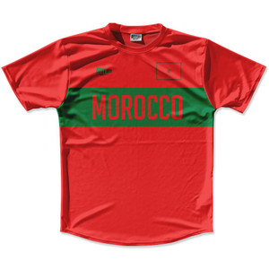 Ultras Morocco Flag Finish Line Running Cross Country Track Shirt Made In USA - Red