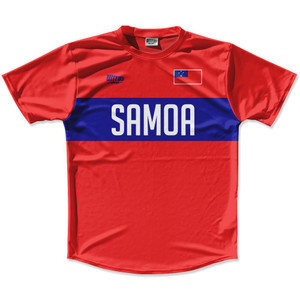 Ultras Samoa Flag Finish Line Running Cross Country Track Shirt Made In USA - Red Ultras Samoa Flag Finish Line Running Cross Country Track Shirt Made In USA - Red