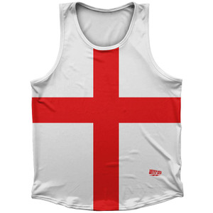 London Flag Sport Tank Top Made In USA - White London Flag Sport Tank Top Made In USA - White