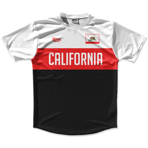 Ultras California Flag Finish Line Running Cross Country Track Shirt Made In USA - White Black Ultras California Flag Finish Line Running Cross Country Track Shirt Made In USA - White Black