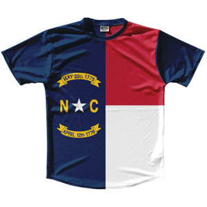 Ultras North Carolina State Flag Running Cross Country Track Shirt Made In USA - Blue White Red Ultras North Carolina State Flag Running Cross Country Track Shirt Made In USA - Blue White Red