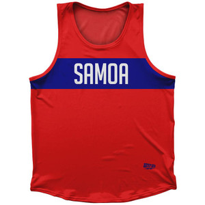 Samoa Country Finish Line Sport Tank Top Made In USA - Red Samoa Country Finish Line Sport Tank Top Made In USA - Red
