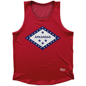 Arkansas State Flag Sport Tank Top Made In USA - Red Arkansas State Flag Sport Tank Top Made In USA - Red