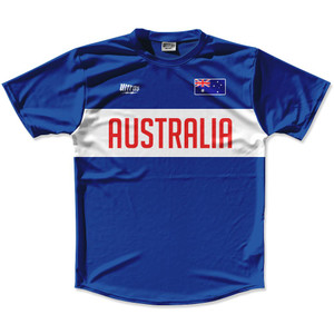 Ultras Australia Flag Finish Line Running Cross Country Track Shirt Made In USA - Royal